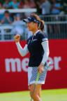 So Yeon Ryu clenches fist in celebration of win at the Meijer LPGA Classic for Simply Give