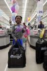 Nine-year-old Destiny on a Meijer shopping spree through Make-A-Wish Michigan