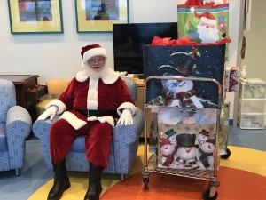 Santa with surprise deliveries at Helen DeVos Children’s Hospital in Grand Rapids