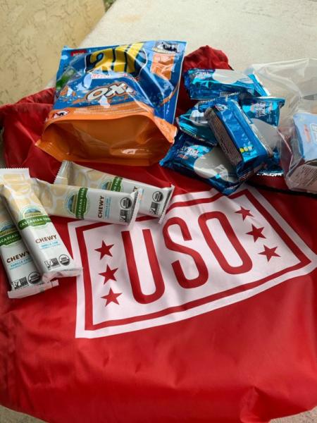 Snack and toiletries donation to Ohio’s Army National Guard from Meijer distribution center and United Service Organizations