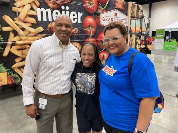 E. Washington St. Meijer Store Director Lonnie Jordan with team members at Black and Minority Health Fair in Indianapolis