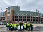Meijer Volunteers at Packers Hygiene Drive at Lambeau Field