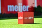 Red Meijer branded box on course at Blythefield Country Club for the Meijer LPGA Classic for Simply Give