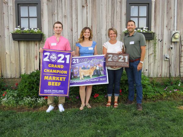 Market beef grand champions with awards at the 2021 Michigan Livestock Expo