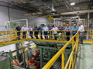 Meijer mechanics and drivers visit the Freightliner factory in Statesville, North Carolina.
